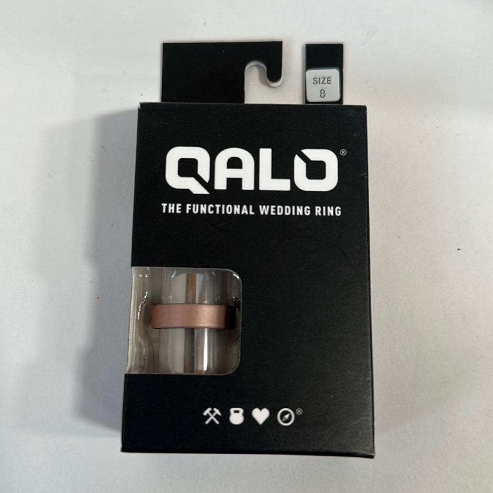 QALO Yoga Women's Silicone Wedding Ring in Rose Copper - Size 8